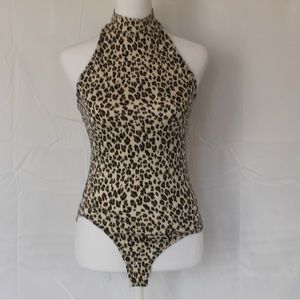 GAZE Cheetah Turtle Neck Body Suit